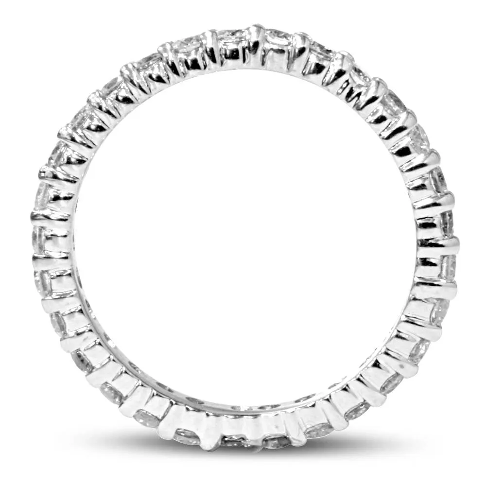 1 1/2ct Prong Diamond Eternity Ring 14K White Gold