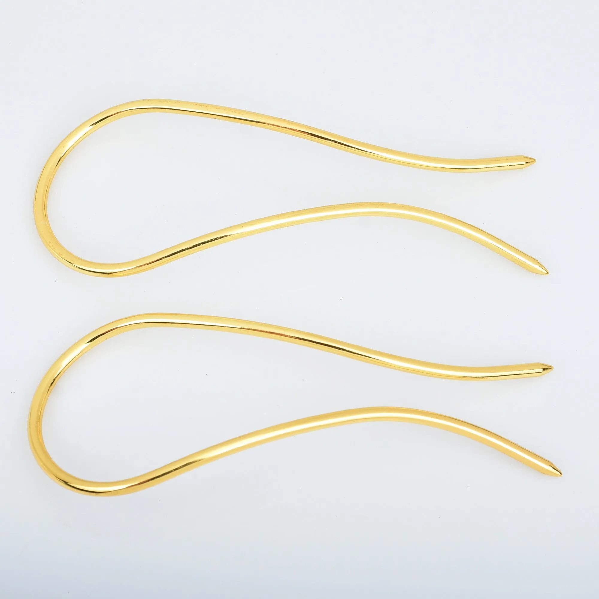 105*40mm Brass U shape Hairpin Hair Barrette Hair Stick Long Hair Accessories Ladies Hair Jewelry 5pcs 102920