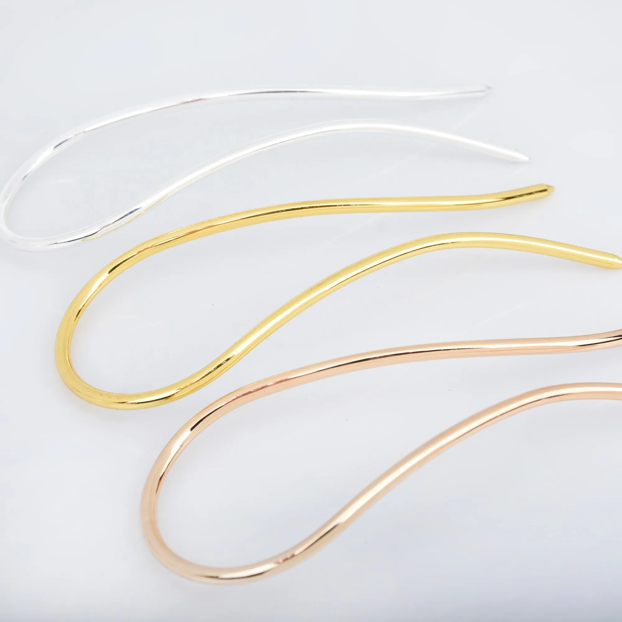 105*40mm Brass U shape Hairpin Hair Barrette Hair Stick Long Hair Accessories Ladies Hair Jewelry 5pcs 102920