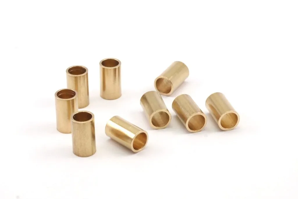 12 Raw Brass Industrial Tube Findings, (12x7mm) Y158