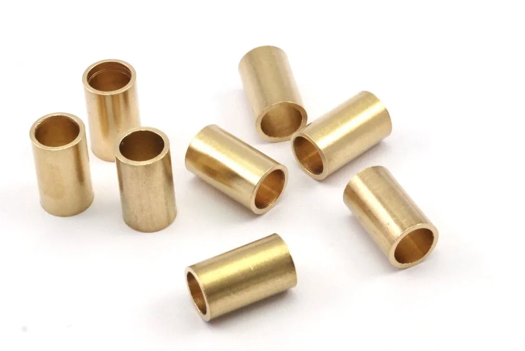 12 Raw Brass Industrial Tube Findings, (12x7mm) Y158