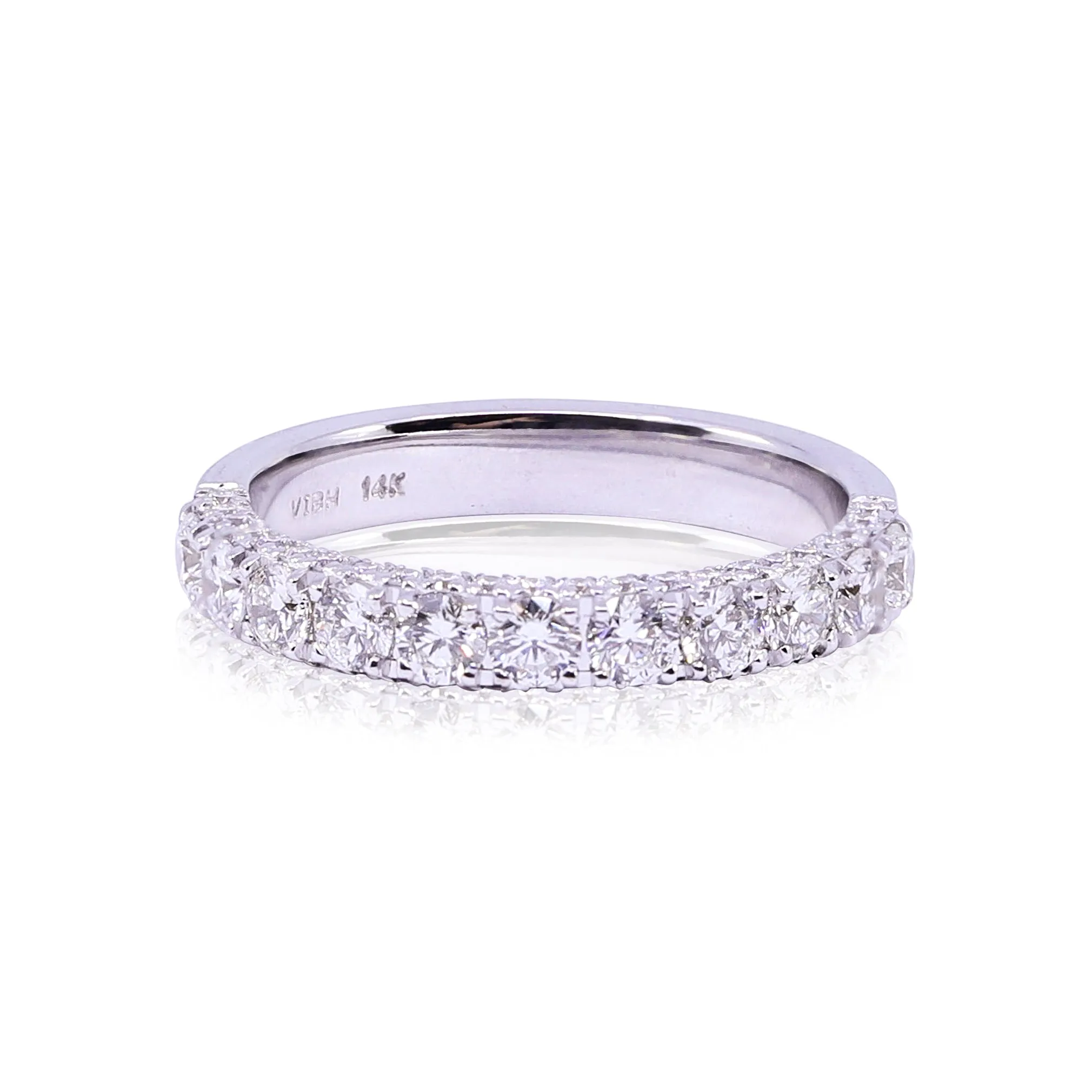 14K WHITE GOLD ROUND DIAMOND RING 1.23CTW