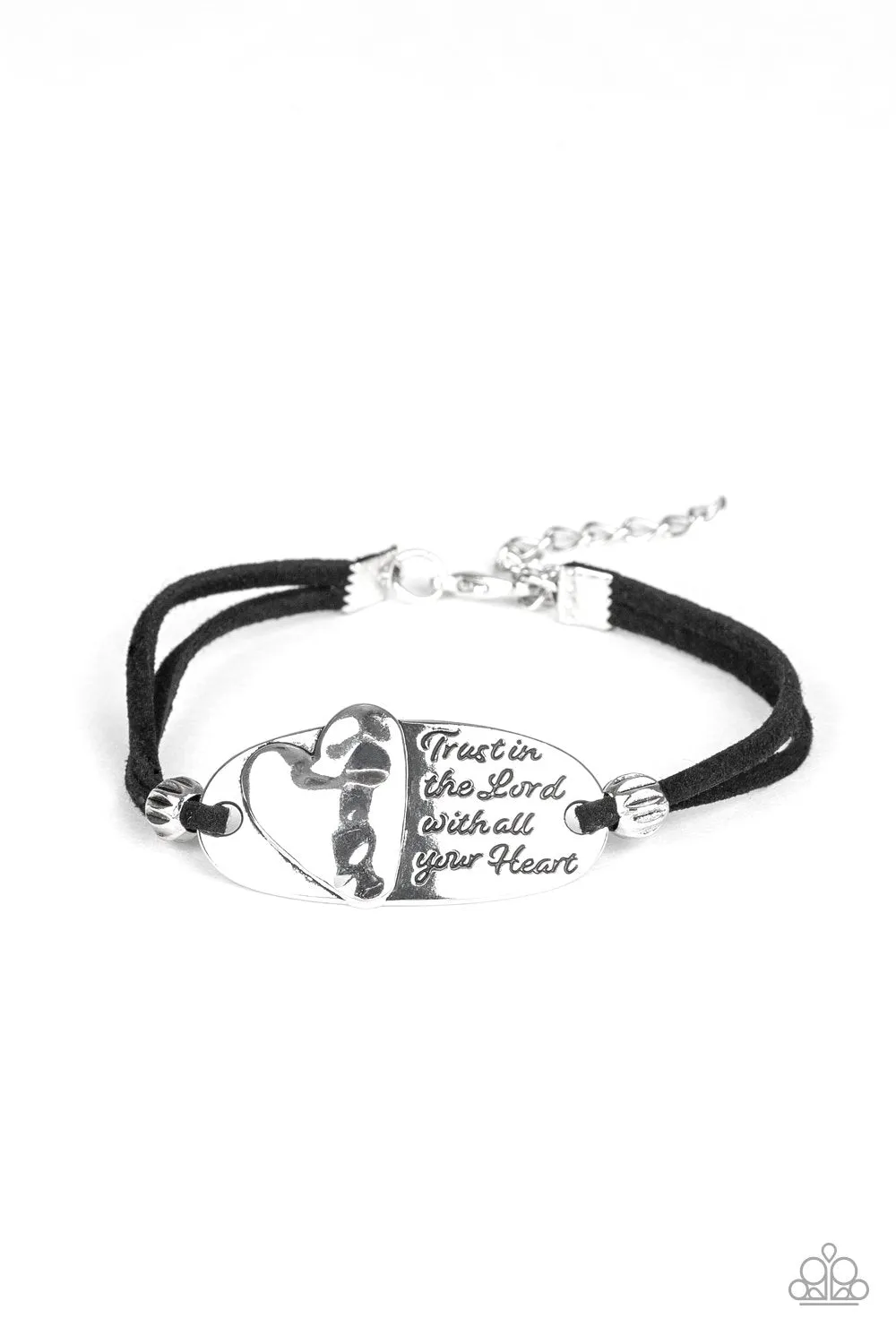 A Full Heart Silver Inspirational Bracelet - Paparazzi Accessories