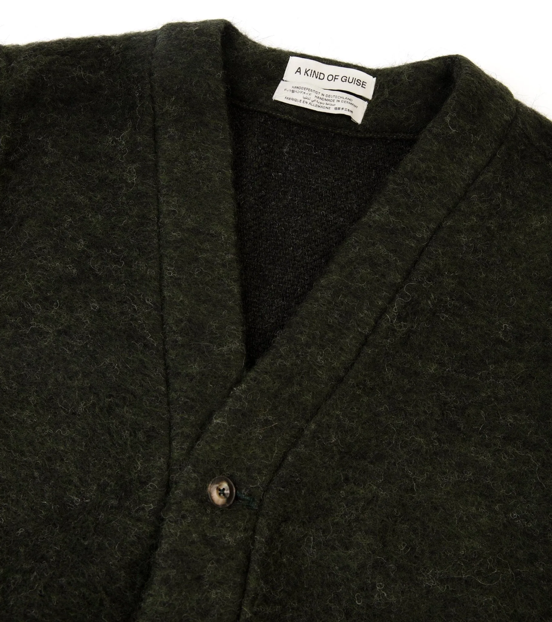 A Kind of Guise Kura Wool Mix Cardigan: Fuzzy Forest