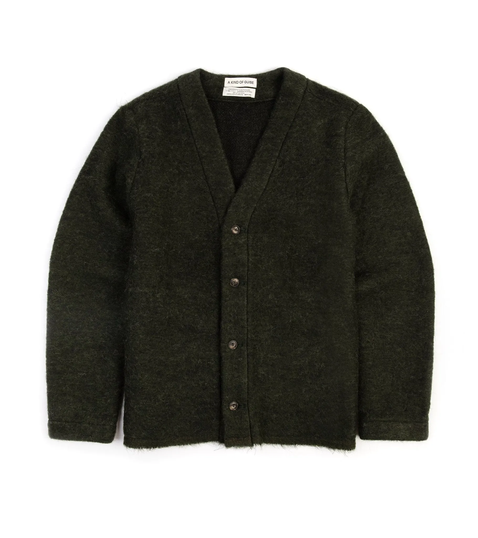 A Kind of Guise Kura Wool Mix Cardigan: Fuzzy Forest