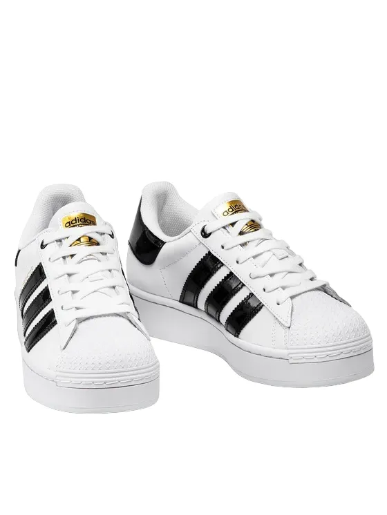 Adidas Originals women's sneakers shoe with wedge Superstar Bold FV3336 white black