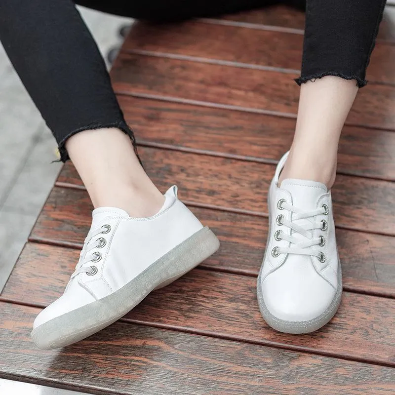 Babakud Casual Flat Leather Soft Bottom Women Shoes 35-41