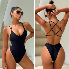 Bahamas Backless Strappy Thong Swimsuit