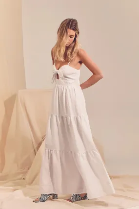 Bambi Maxi Dress - White Linen Collection