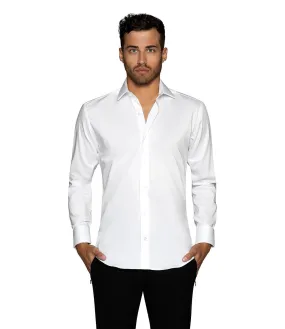 Bertigo Shirt | Nikky-05 Solid White Twill