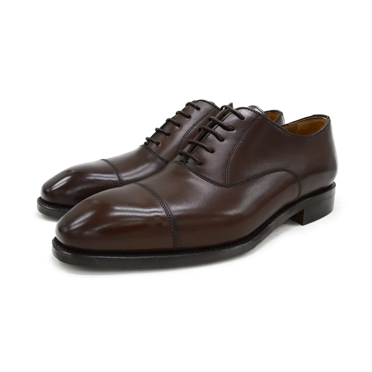 Berwick 1707 Straight Cap Oxford (5217) -Moka