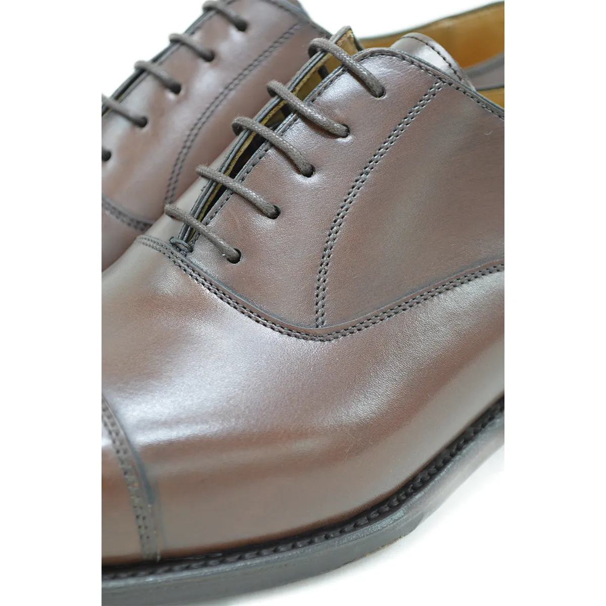 Berwick 1707 Straight Cap Oxford (5217) -Moka