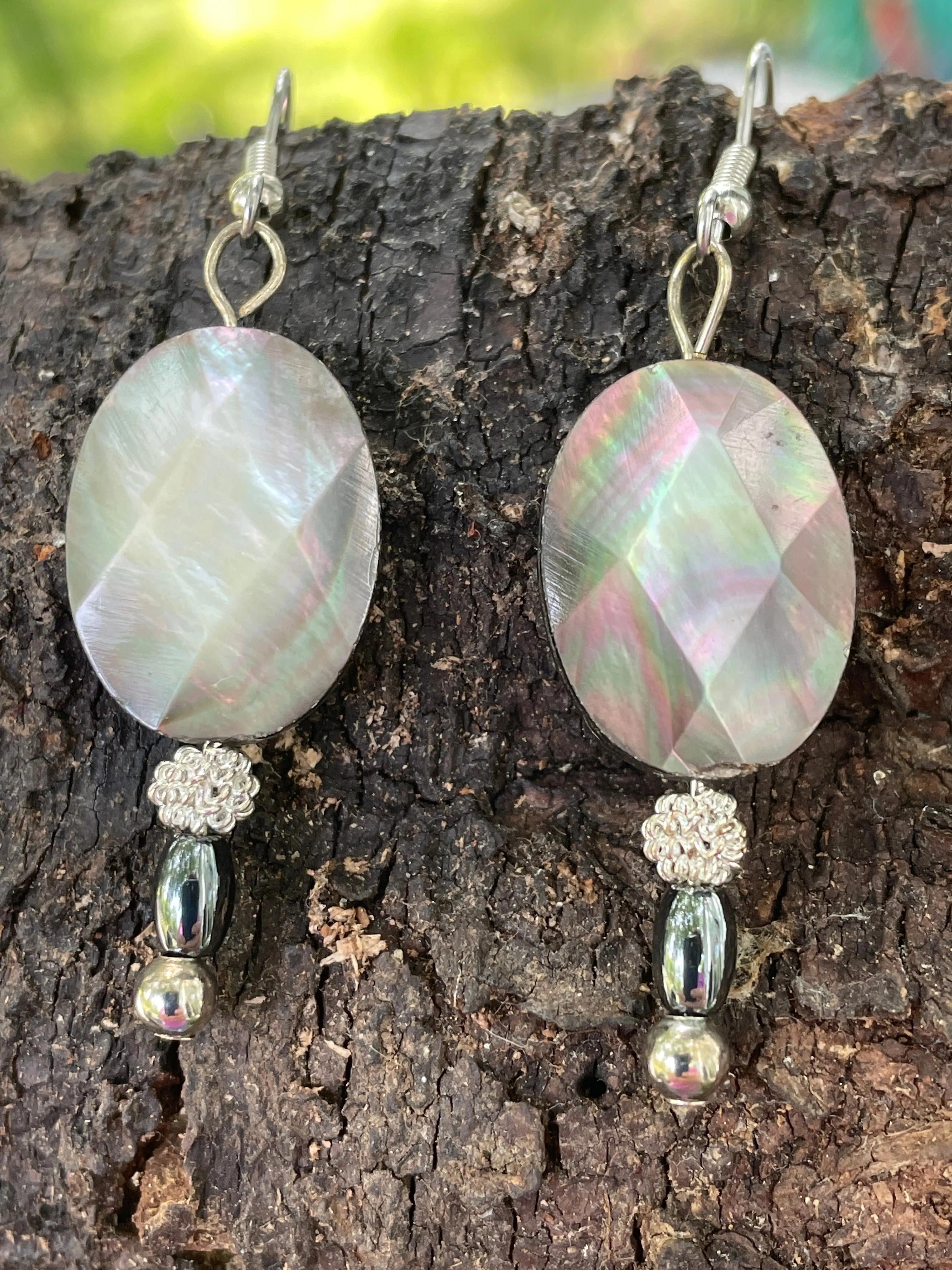 Black Mother-of-Pearl Earrings