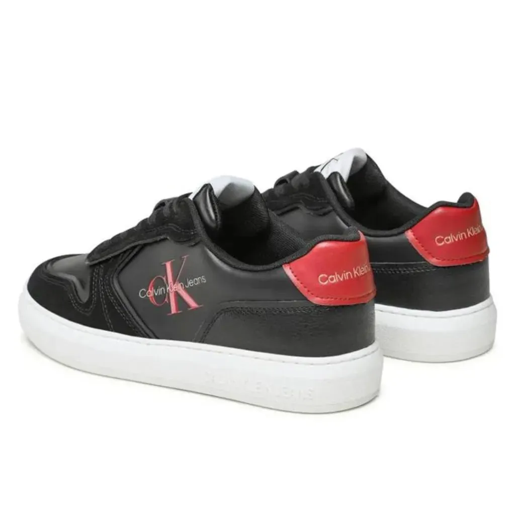 Calvin Klein Jeans Casual Cupsole Fluo Contrast Trainer YM0YM00605-BLKRED