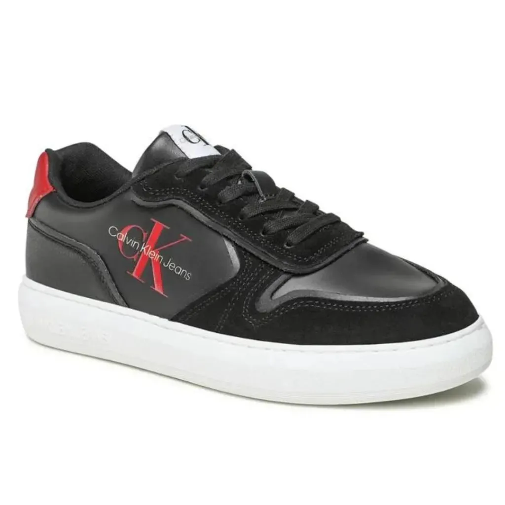 Calvin Klein Jeans Casual Cupsole Fluo Contrast Trainer YM0YM00605-BLKRED