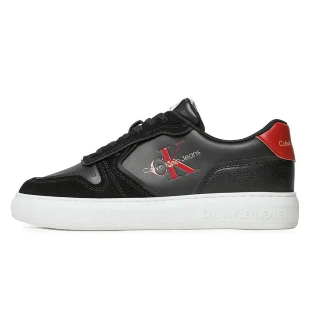 Calvin Klein Jeans Casual Cupsole Fluo Contrast Trainer YM0YM00605-BLKRED