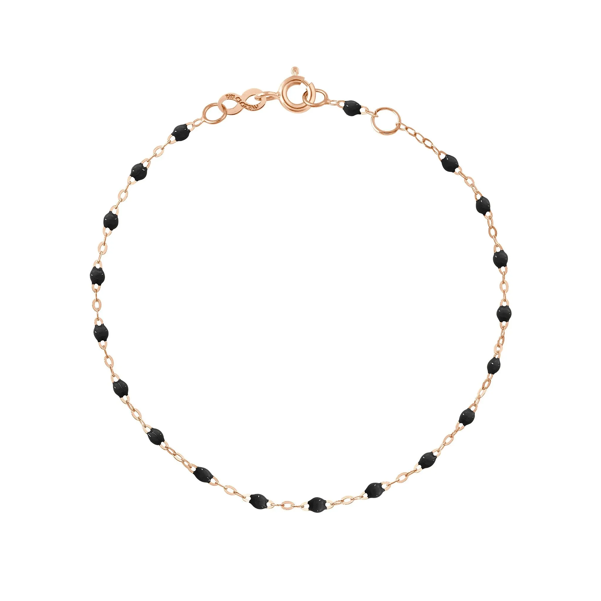 Classic Gigi Black bracelet, Rose Gold, 6.7"