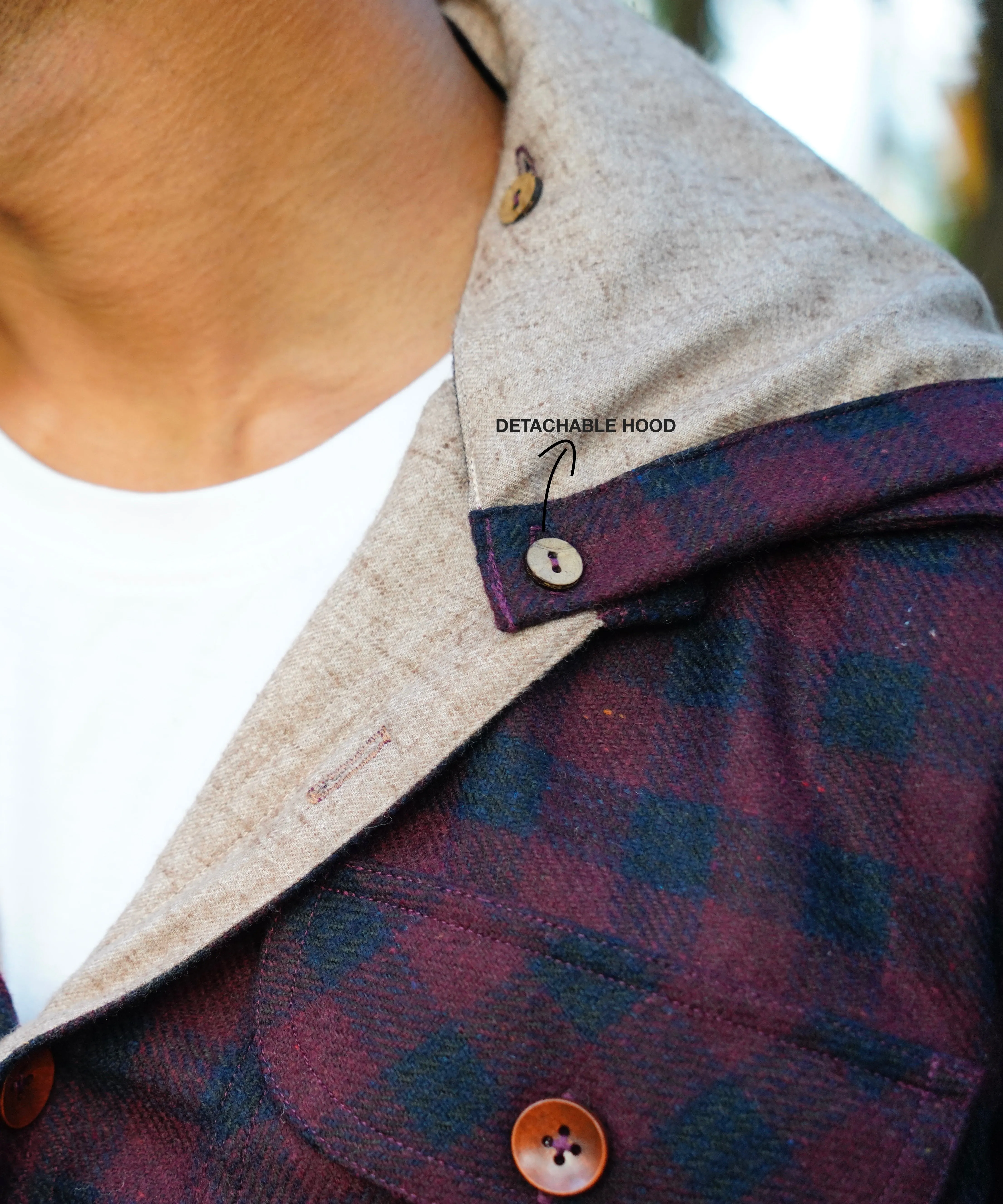 Deep Red Woollen Overshirt