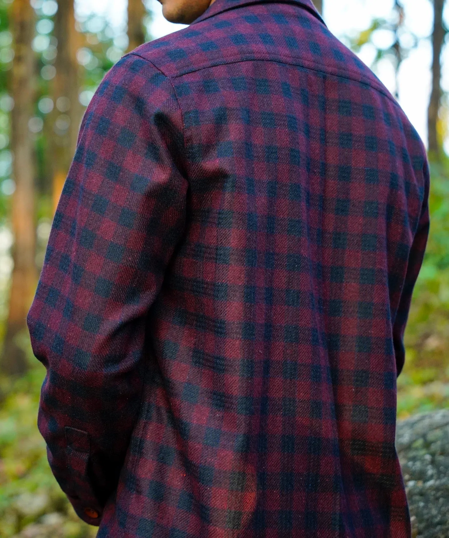 Deep Red Woollen Overshirt