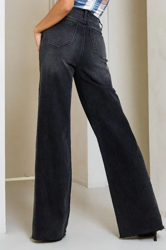 Did She Really High Waisted Wide Leg Jeans [online exclusive]