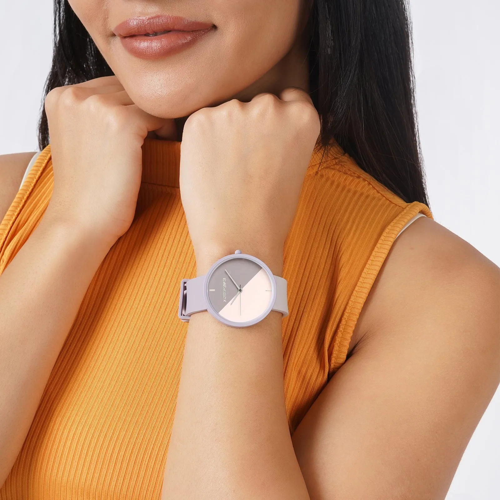 Duet Bloom Lavender Silicone Strap Watch