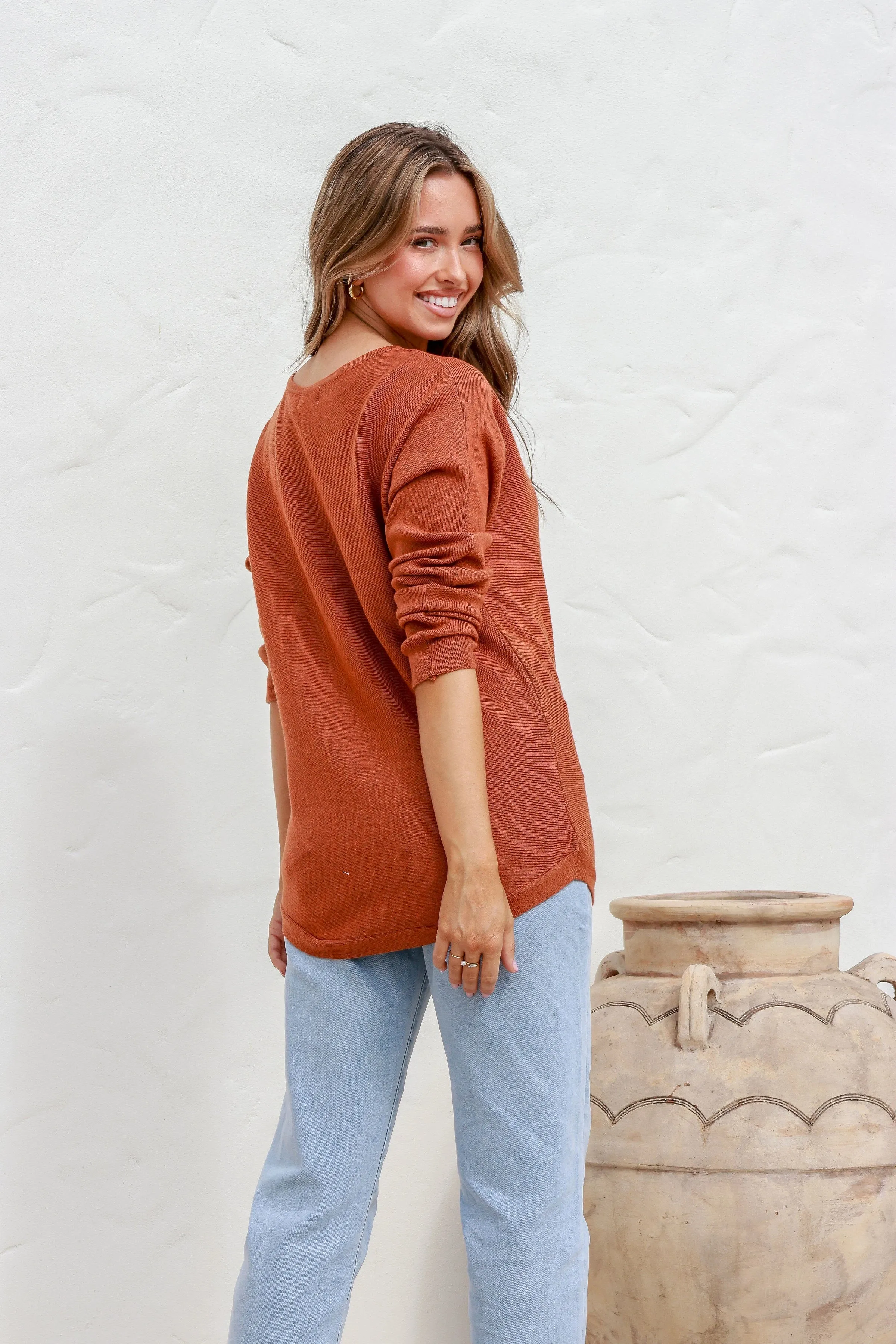 Estelle Rust Knit Jumper