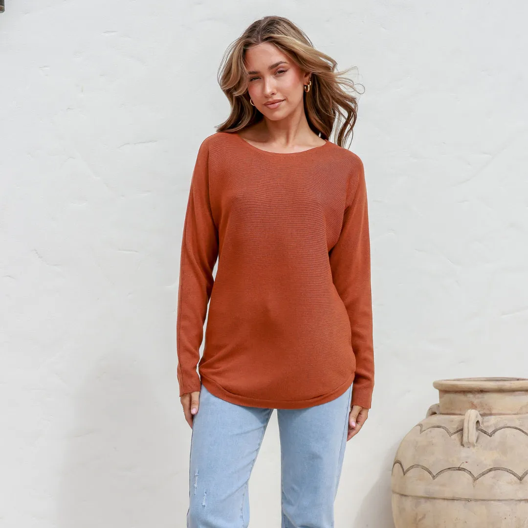 Estelle Rust Knit Jumper