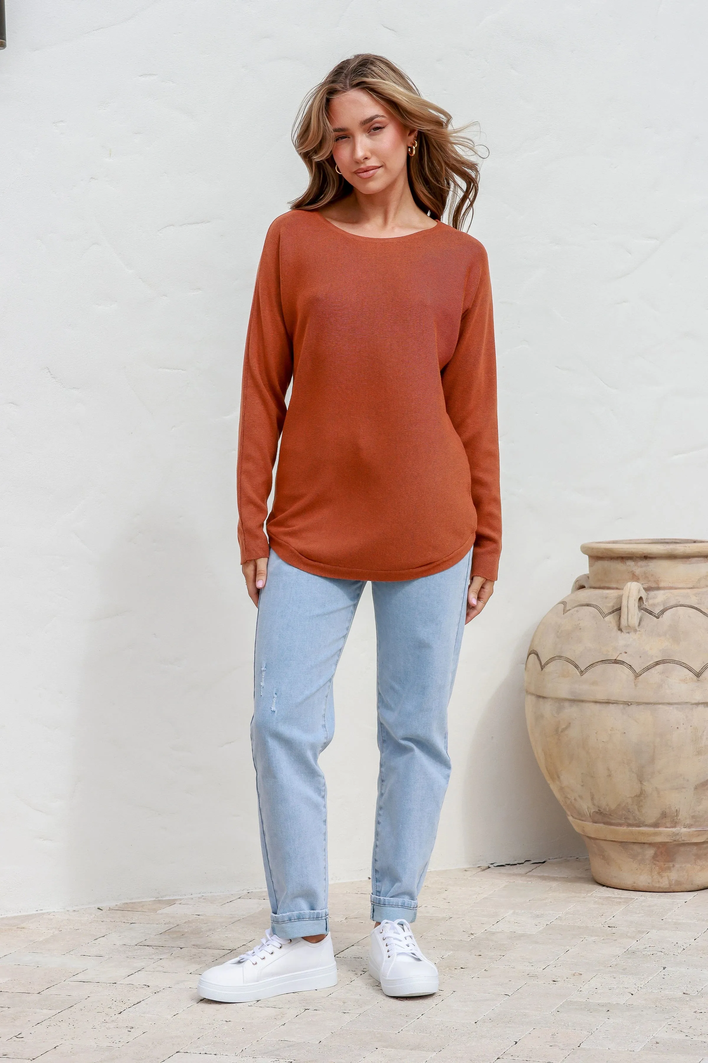 Estelle Rust Knit Jumper