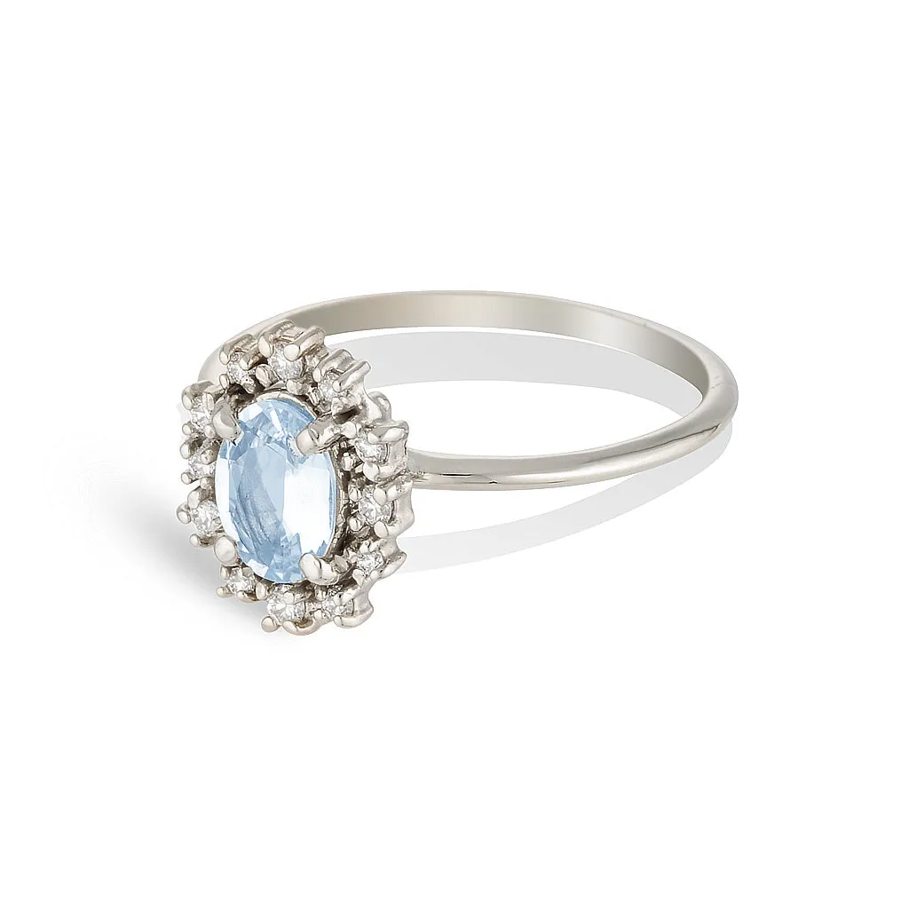 Everly | blue sapphire & diamonds