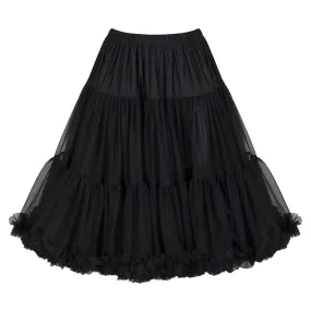 EXTRA VOLUME Black Net Vintage Rockabilly 50s Petticoat Skirt