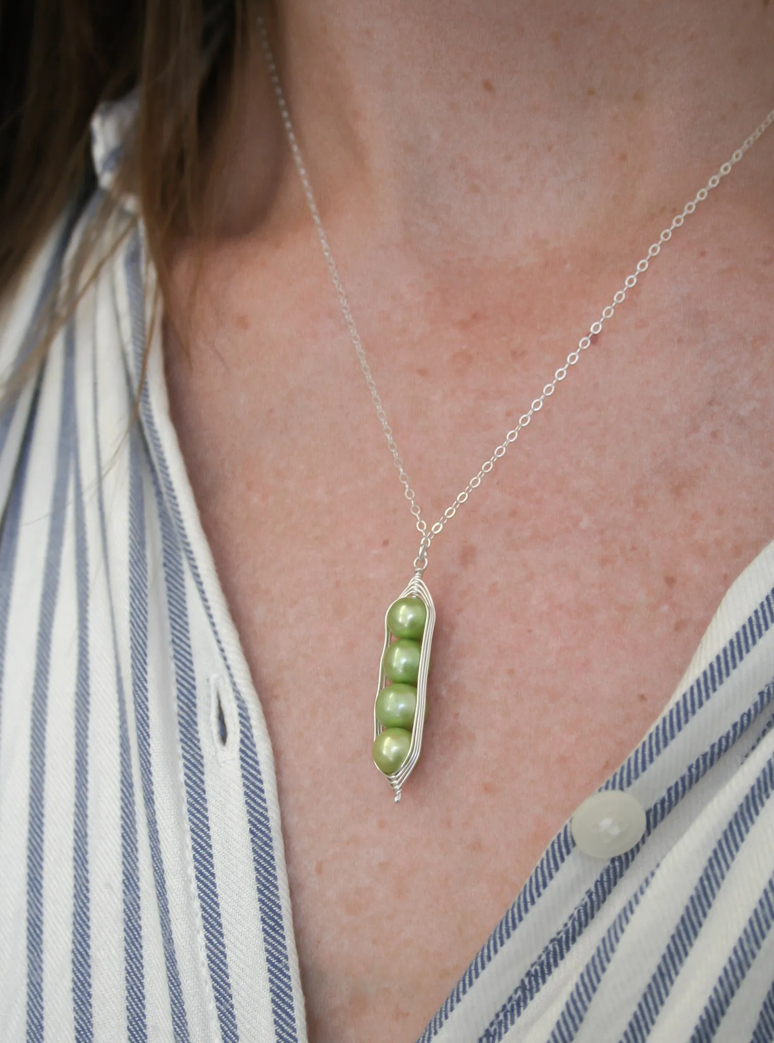 Four peas in a pod necklace  [made to order]