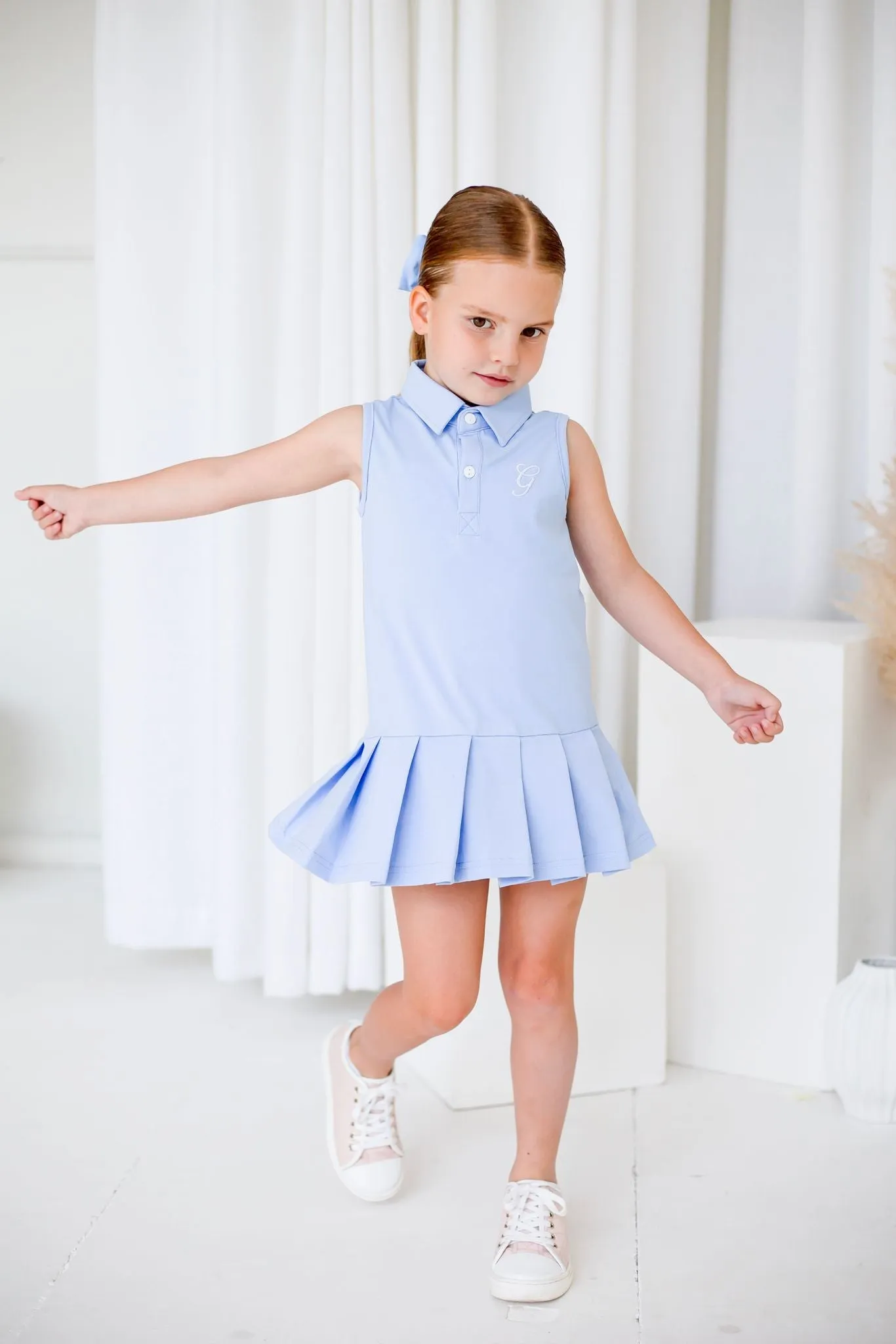 Girls Blue Tennis Dress