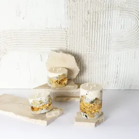 Golden concrete candle „3 IN 1“ (small)