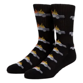 HUF CIVIL DISOBEDIENCE SOCK-BLACK