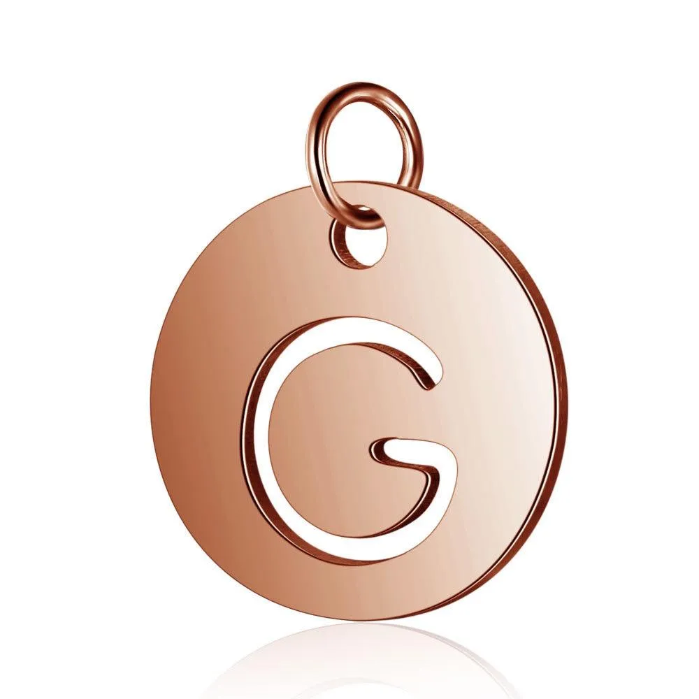 Initial Pendant Rose Gold (A-Z)