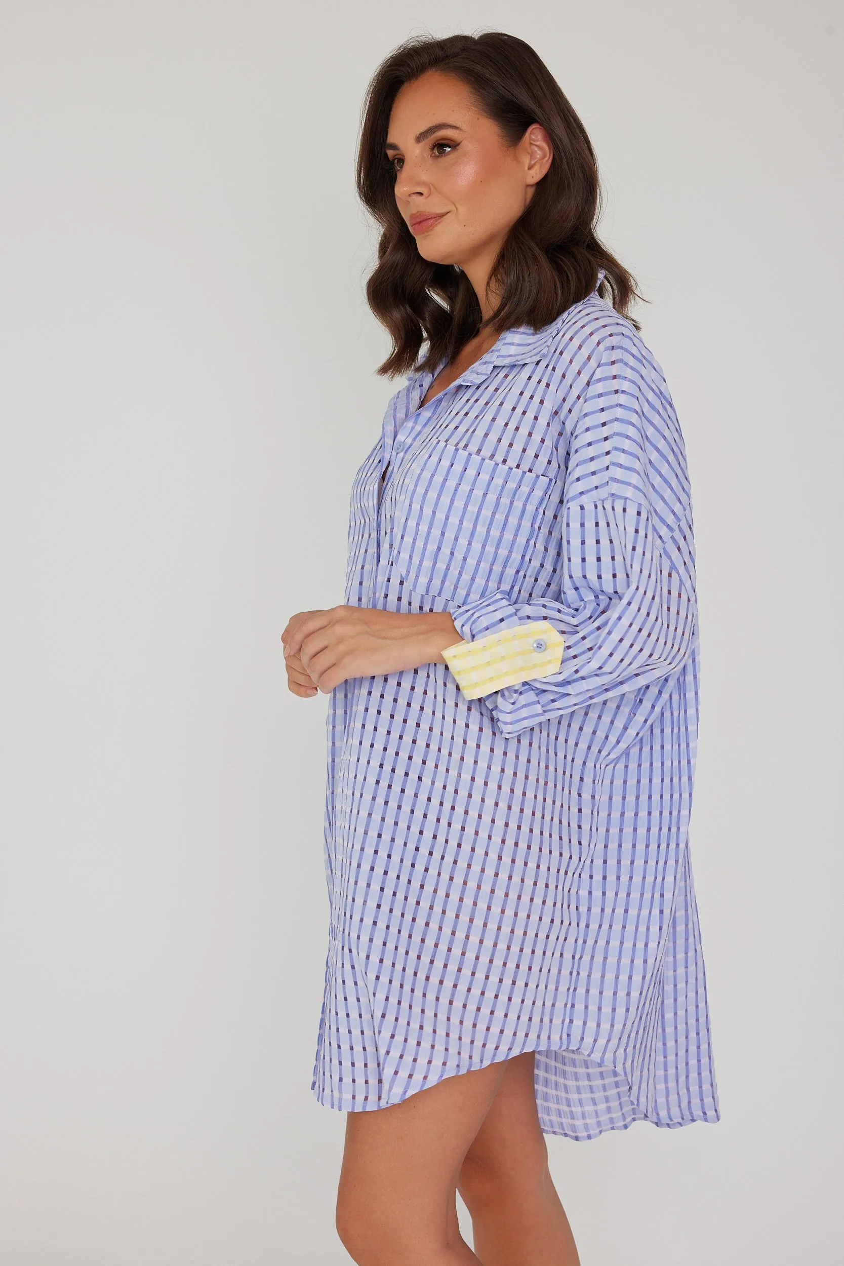 IZZY Dress Chequer Lilac