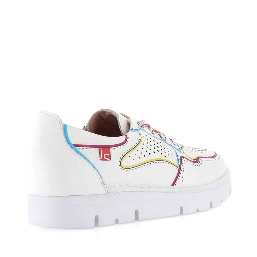 JILLI JS-2252 - WHITE MULTI LEATHER