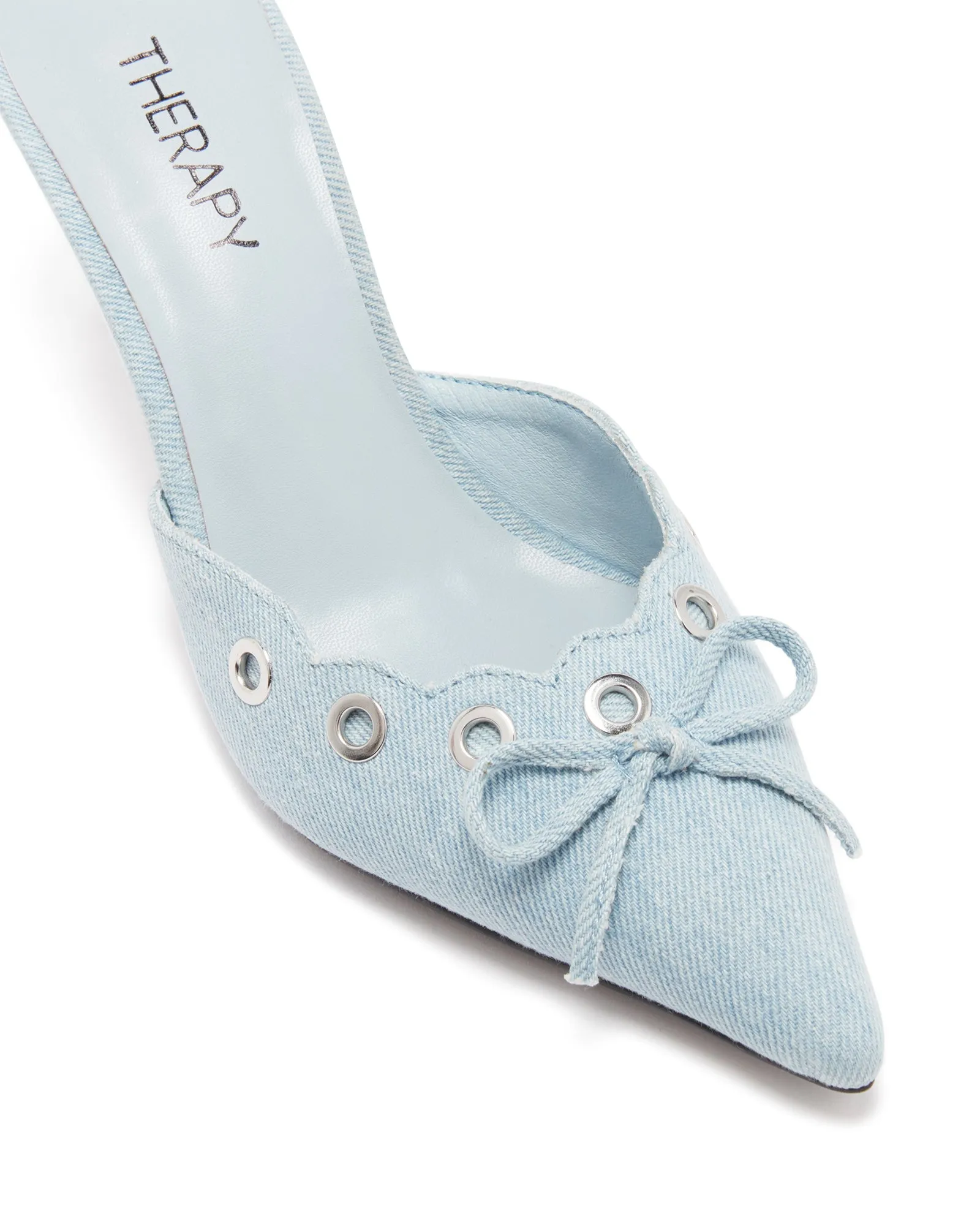 Justice Heel Light Blue Denim