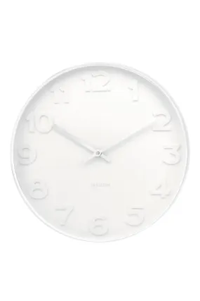 Karlsson - Mr White Wall Clock - 38x38x6 - White