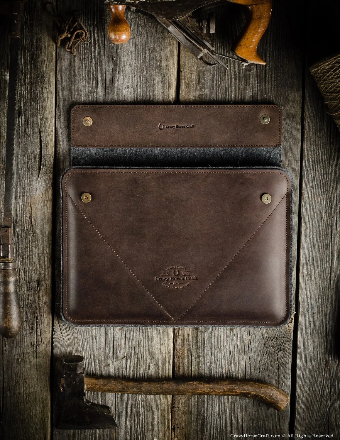 Leather MacBook Pro/Air Case | Wood Brown