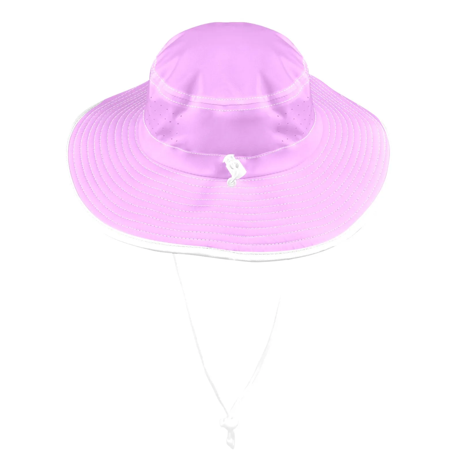 light purple pink solid Wide Brim Bucket Hat