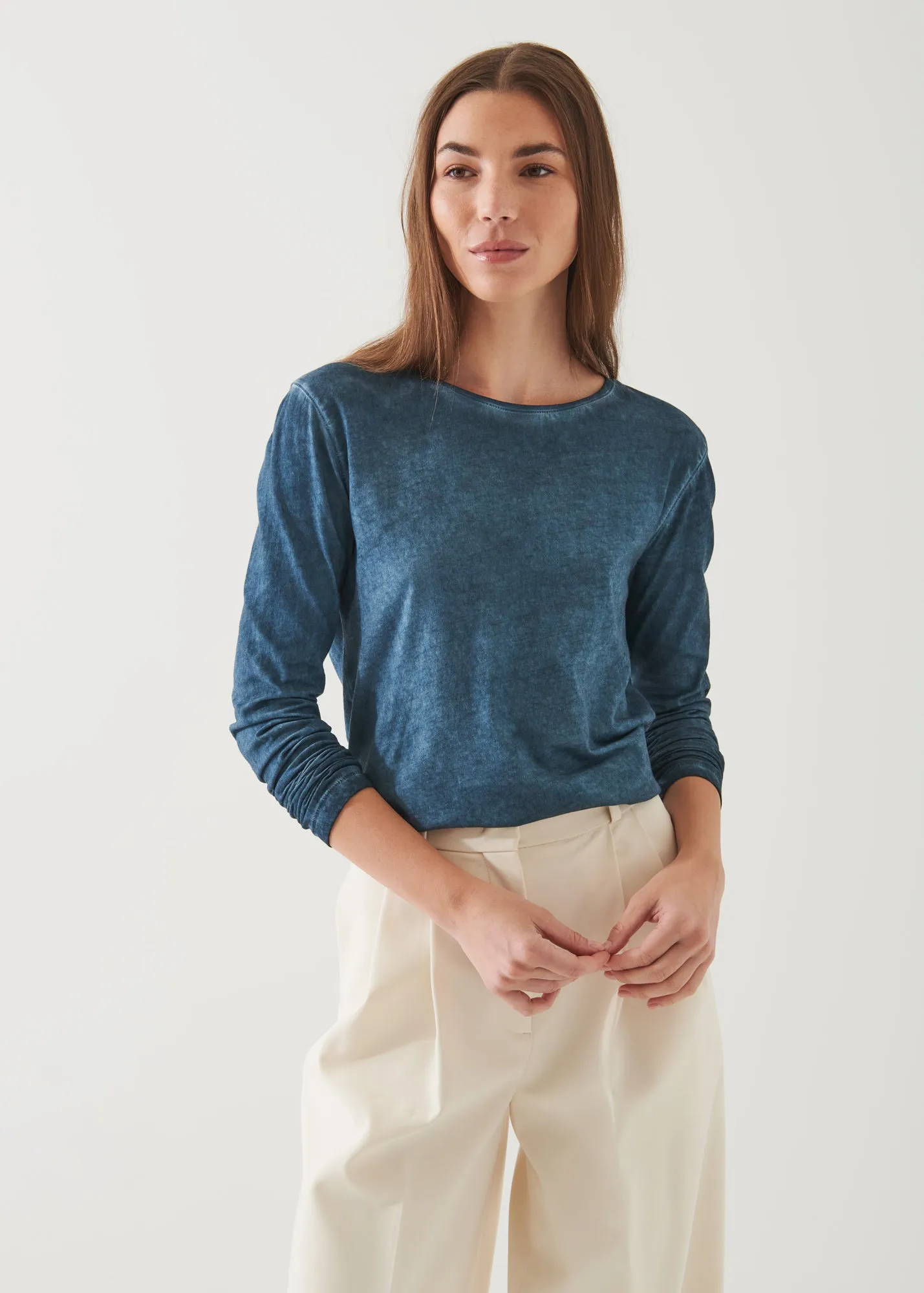 LIGHTWEIGHT PIMA COTTON SUBLIME LONG SLEEVE T-SHIRT