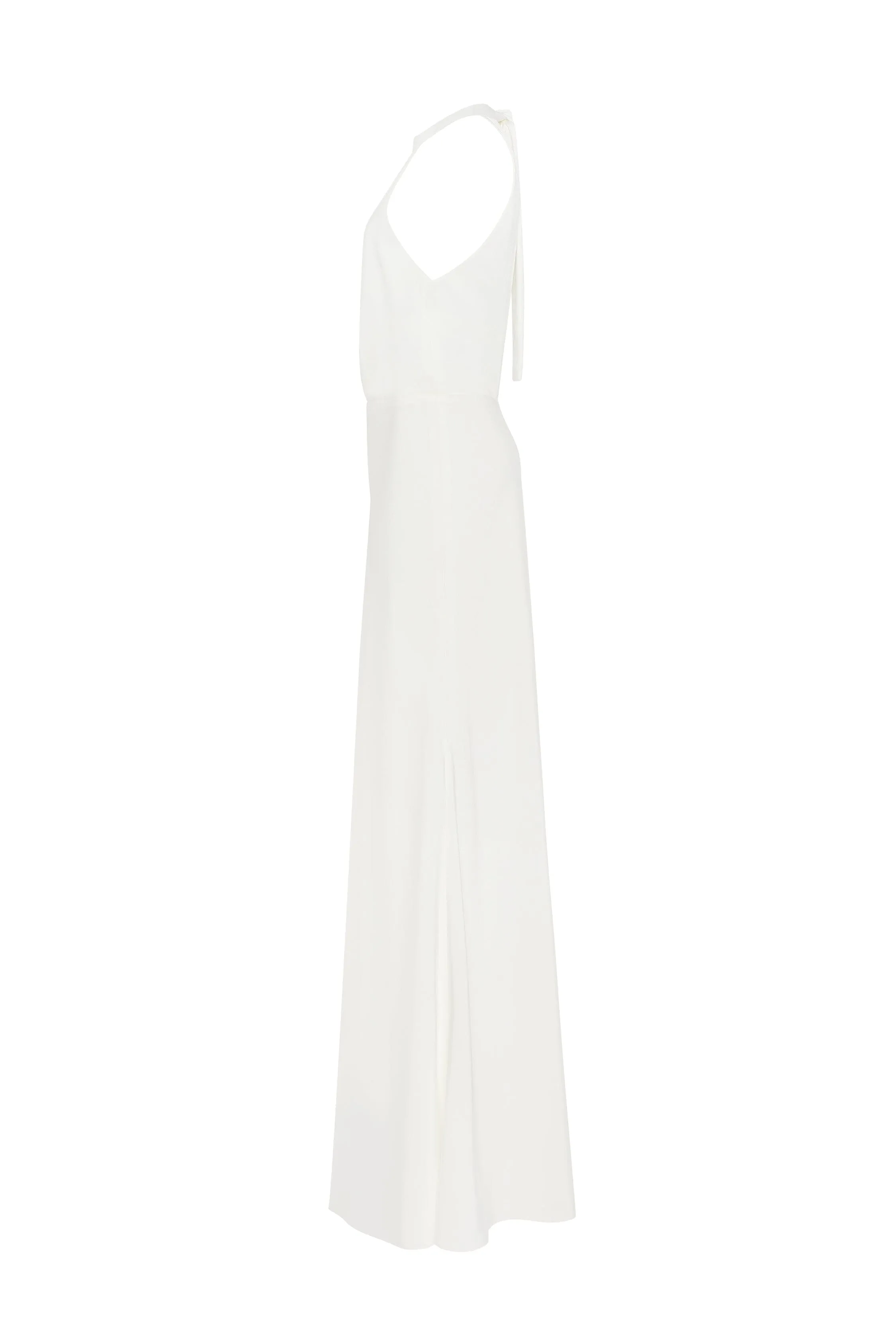 Lovely white halterneck satin maxi dress, Xo Xo