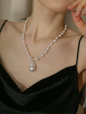 Luxe Full Large Baroque Pearl Necklace