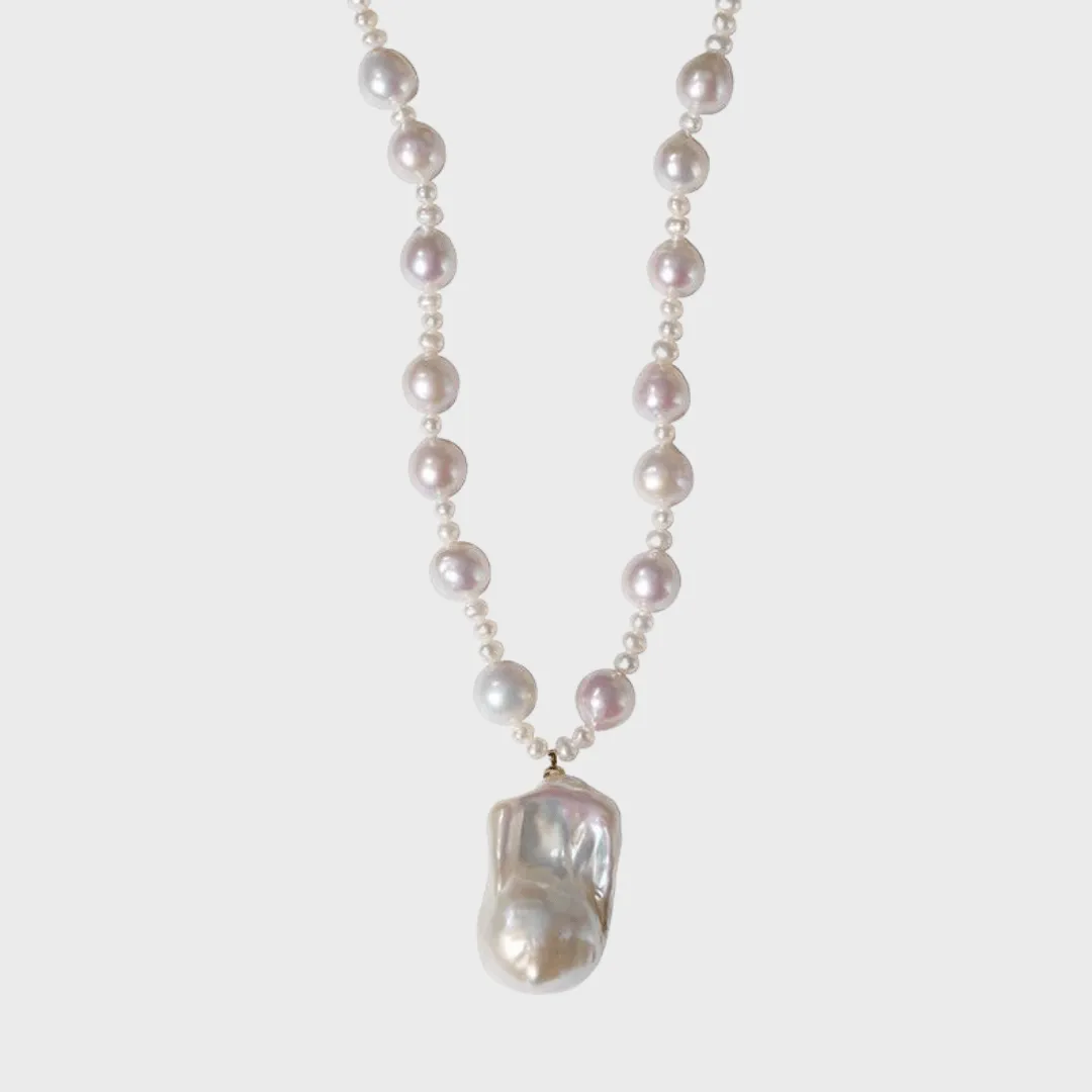 Luxe Full Large Baroque Pearl Necklace