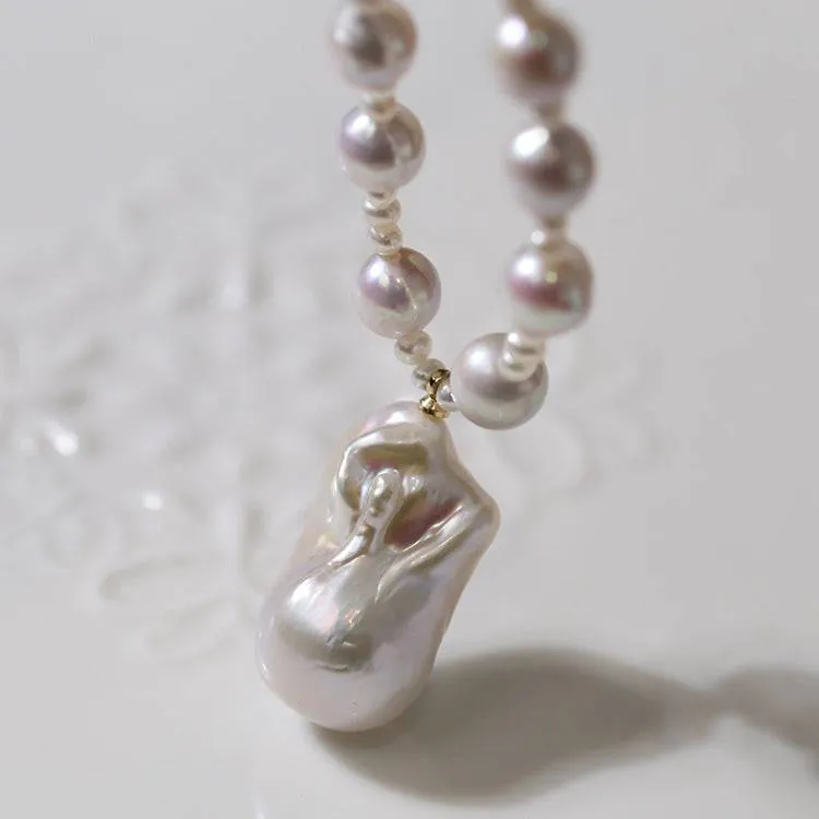 Luxe Full Large Baroque Pearl Necklace