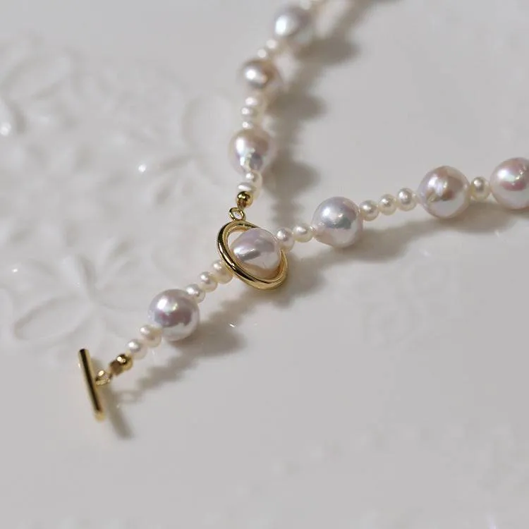 Luxe Full Large Baroque Pearl Necklace