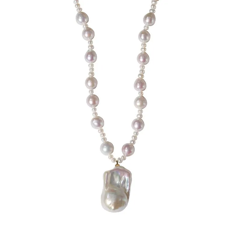 Luxe Full Large Baroque Pearl Necklace