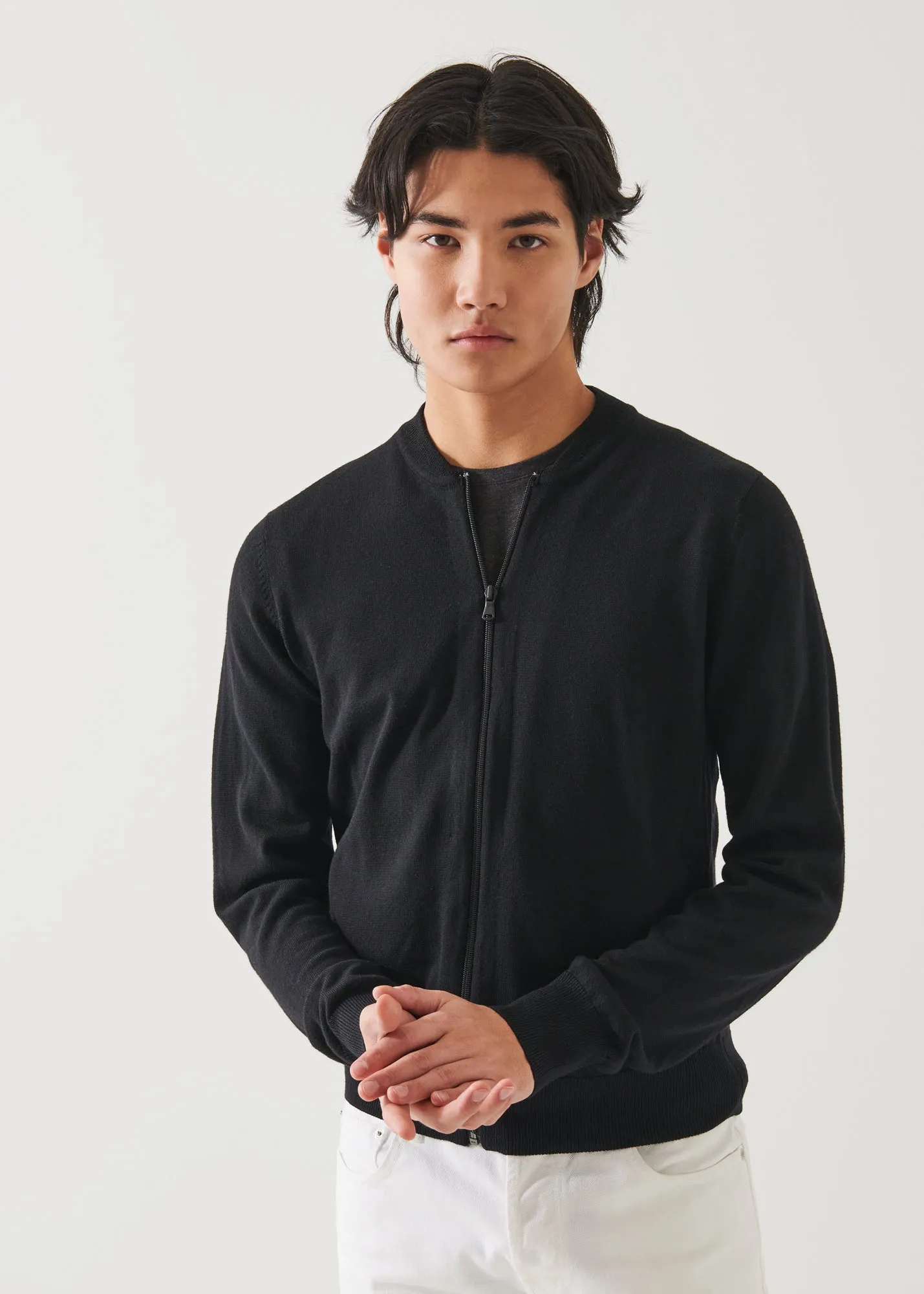 MERINO FULL ZIP SWEATER