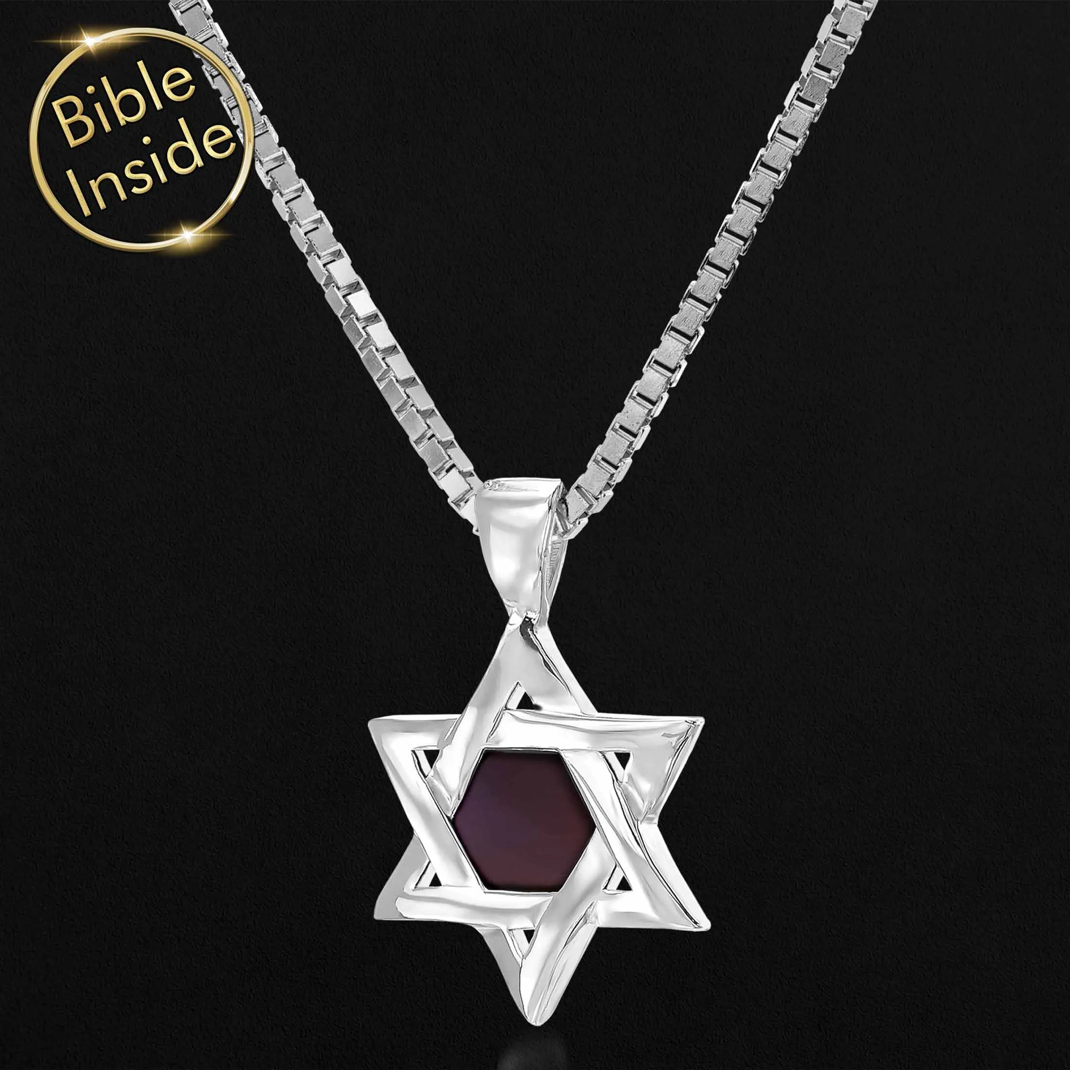 Micro Bible Star-of-David Necklace - Yisraela Design